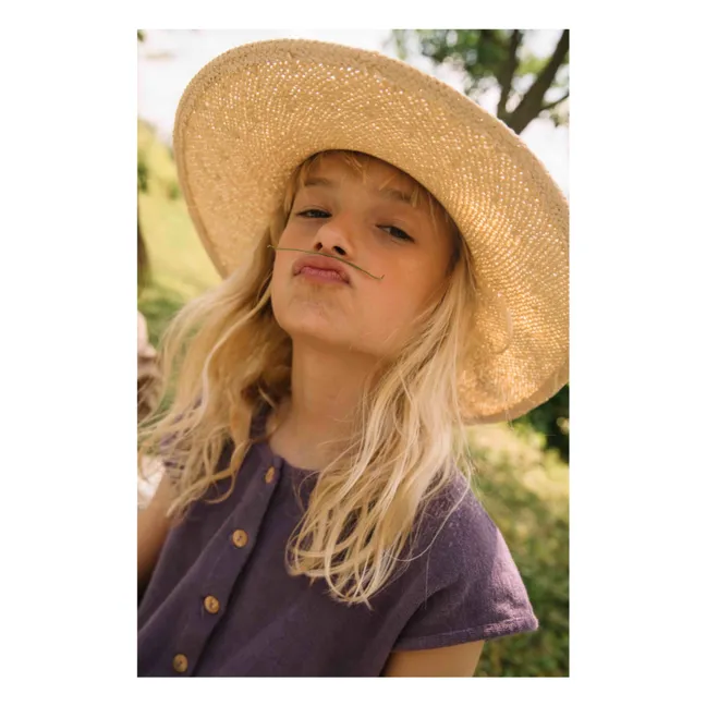 Organic terry overalls | Purple