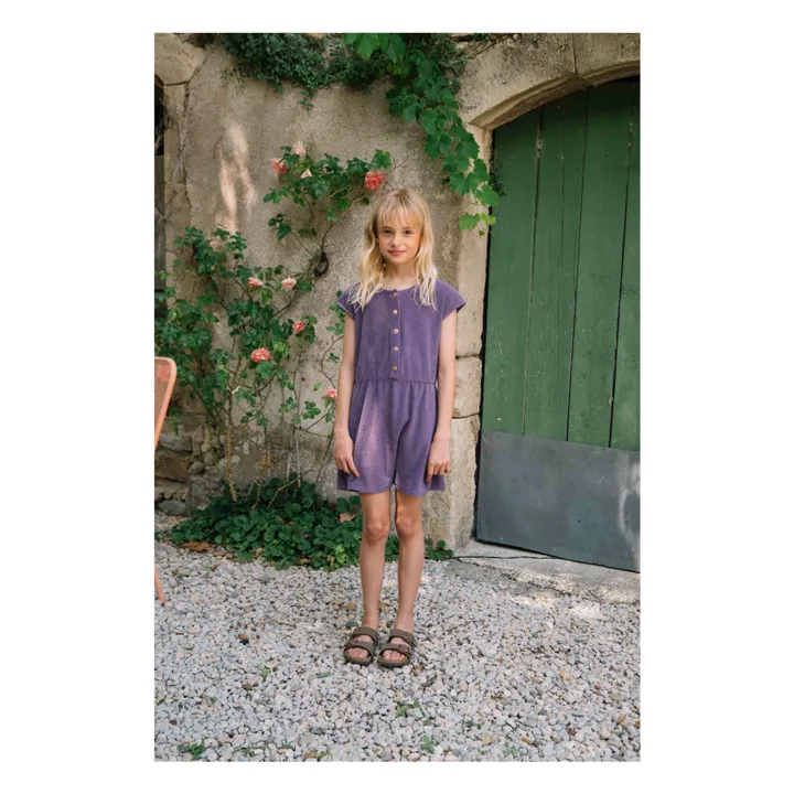 Pelele de rizo orgánico | Violeta- Imagen del producto n°1