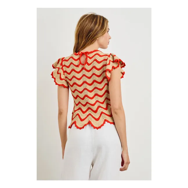 Top de punto Coen | Rojo