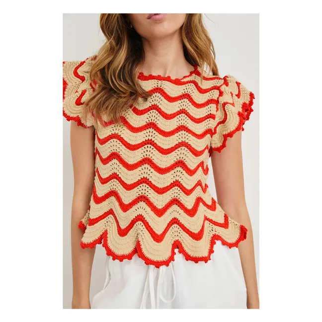 Top de punto Coen | Rojo