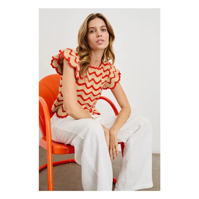 Top de punto Coen | Rojo