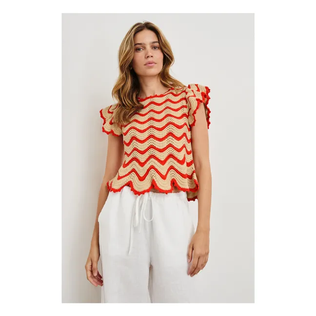 Top de punto Coen | Rojo