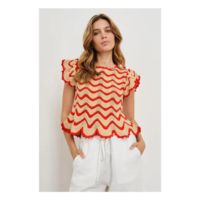 Top de punto Coen | Rojo