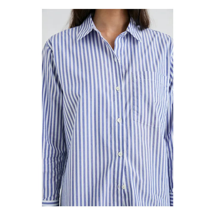 Chemise Elsa Fines Rayures | Bleu- Image produit n°8