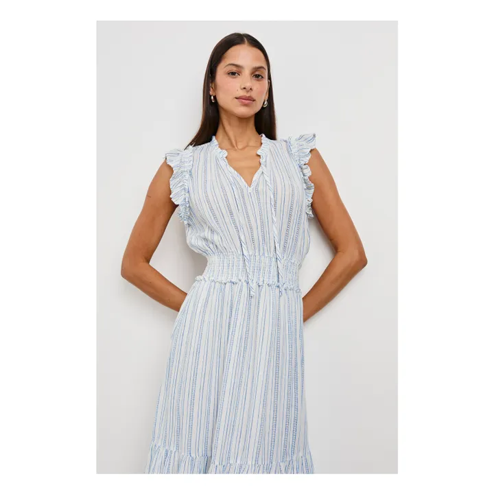 Vestido de rayas Garden Sonoma | Azul Claro- Imagen del producto n°4