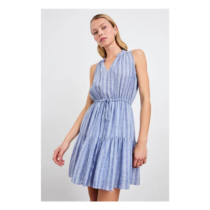 Robe Albany Lake View Rayures | Bleu- Image produit n°1