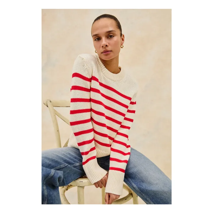 Pullover Alise Gestreift | Rot- Produktbild Nr. 7
