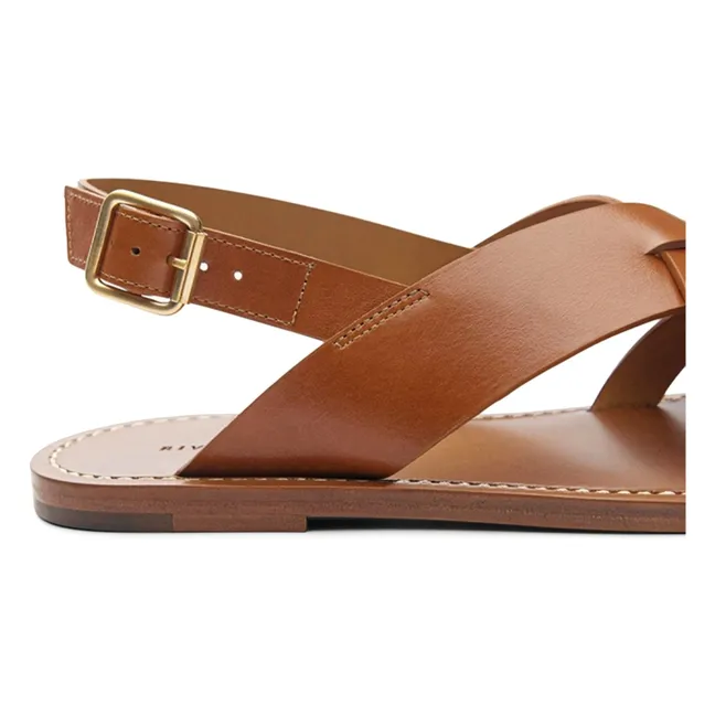 Sandalias n°204 Piel | Coñac