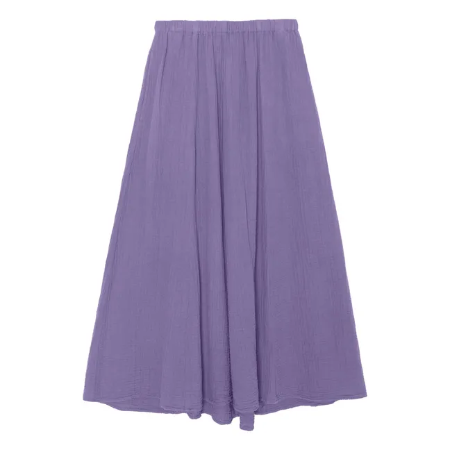 Falda de gasa de algodón Deon | Azul descolorido