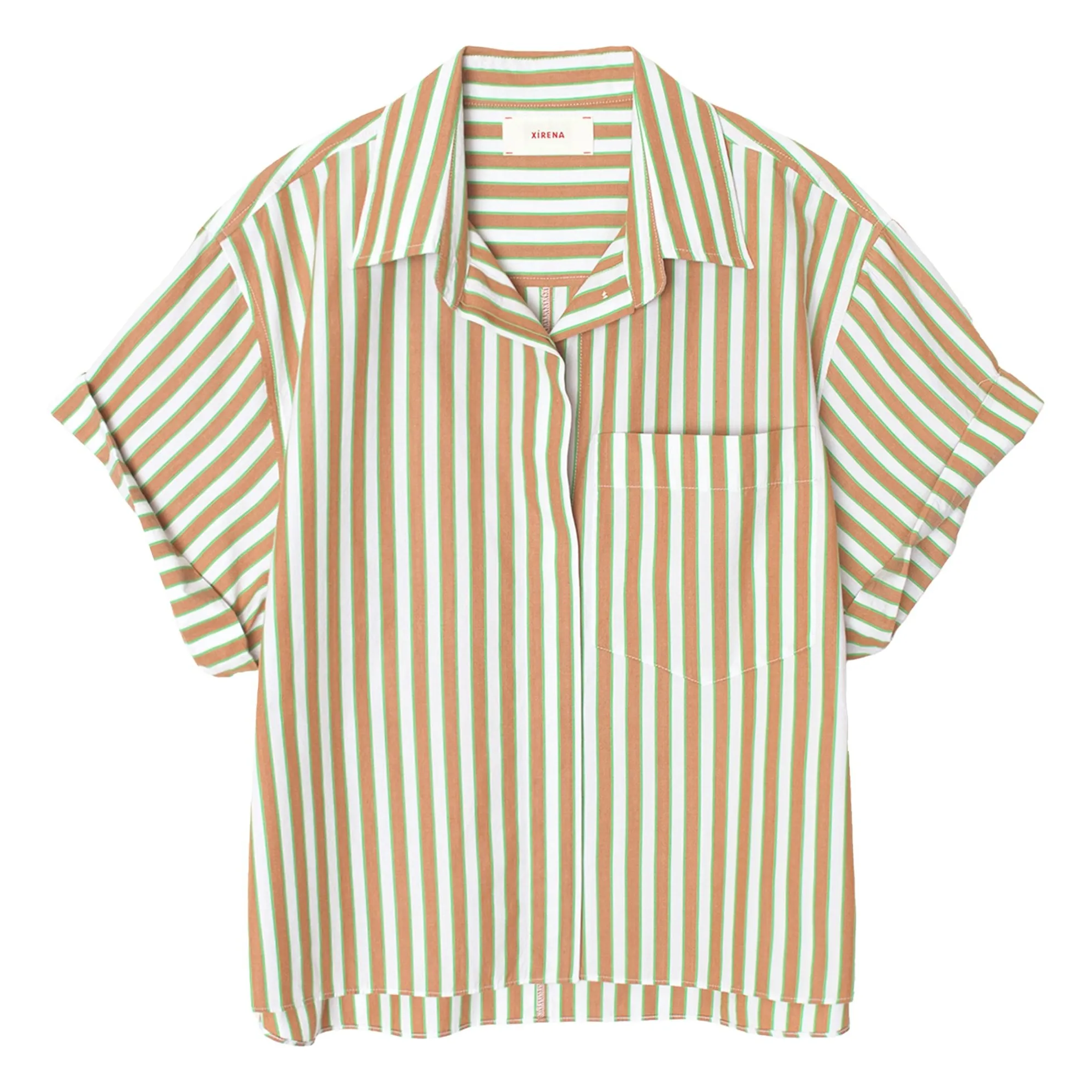 Xirena Green Drake Stripes Shirt