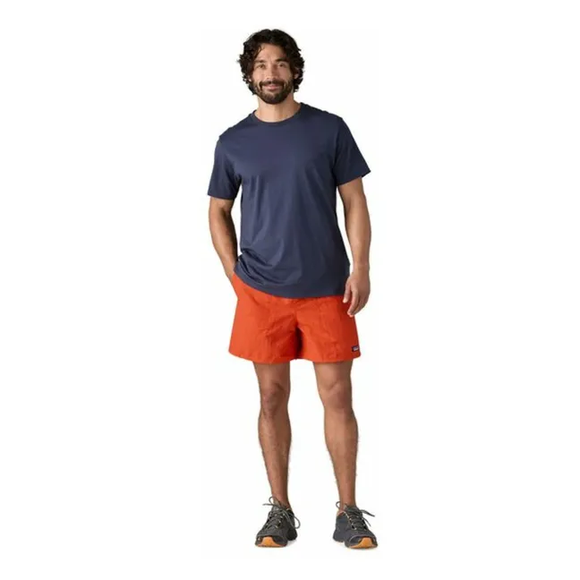 Badeshorts Baggy aus recycelten Fasern | Blutorange