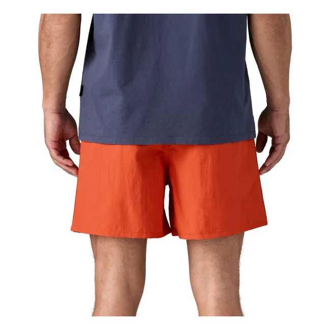 Badeshorts Baggy aus recycelten Fasern | Blutorange