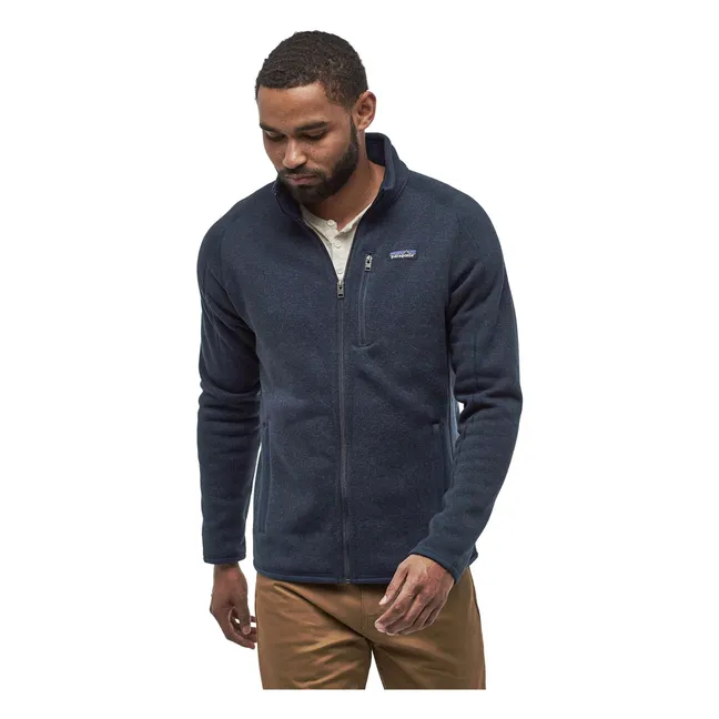 Mejor suéter con cremallera Fibras recicladas | Azul Marino