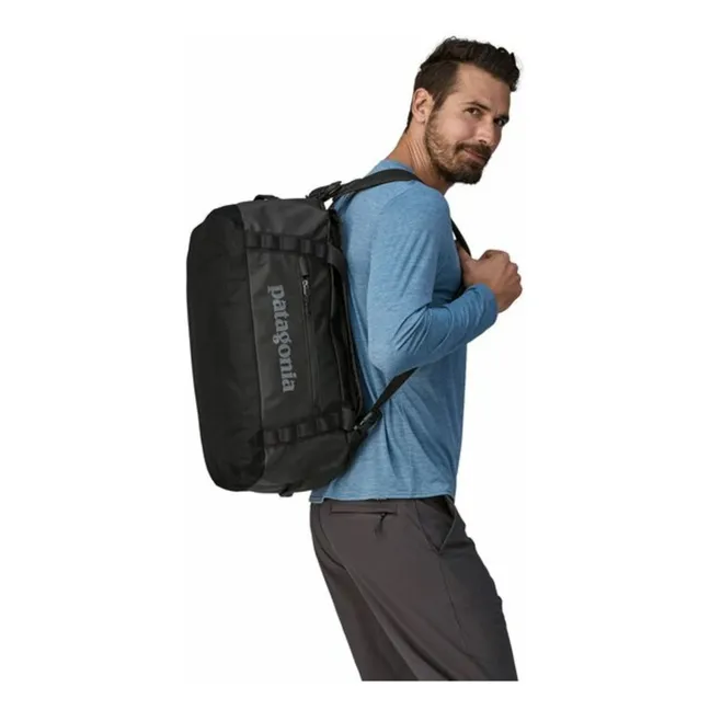 Black Hole Duffel 40L Recycled Fiber Backpack | Black