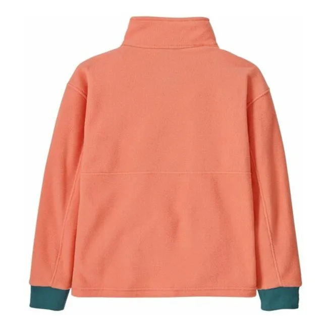 Sweat Zippé Microdini Polaire Fibres Recyclées | Rose pêche