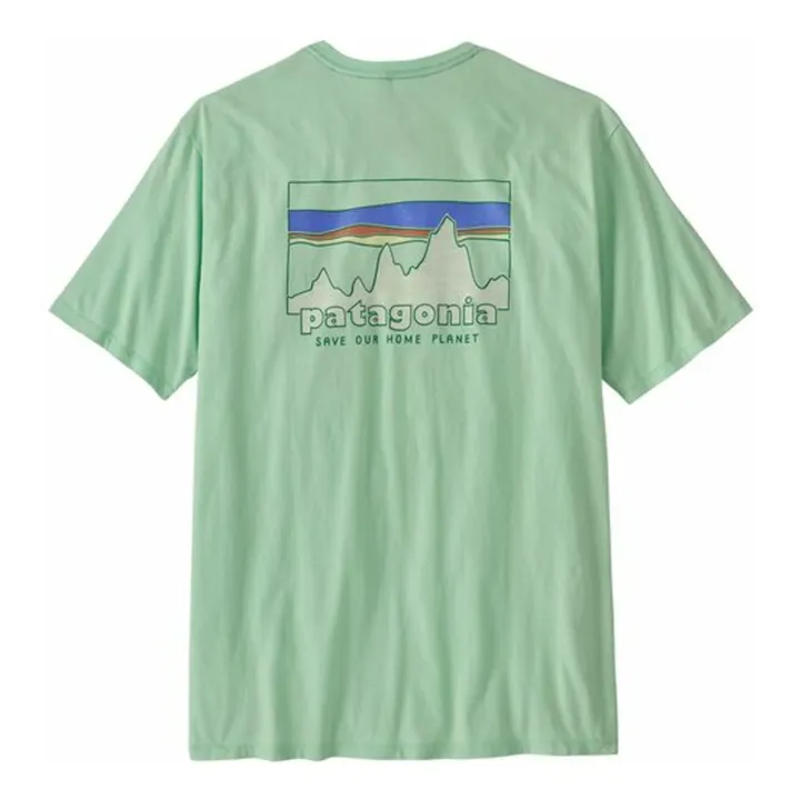 Camiseta de algodón ecológico Skyline 73 | Verde Celedón- Imagen del producto n°1