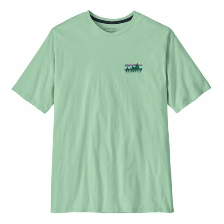 Camiseta de algodón ecológico Skyline 73 | Verde Celedón- Imagen del producto n°0