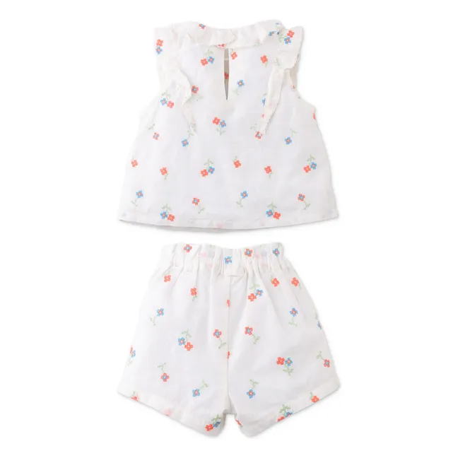Ensemble Top et Short Mélanie | Blanc