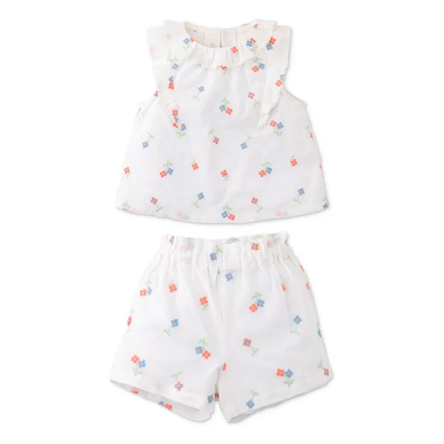Ensemble Top et Short Mélanie | Blanc