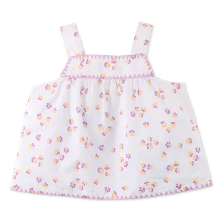 Ensemble Top et Jupe Odessa Fleurs | Blanc- Image produit n°1
