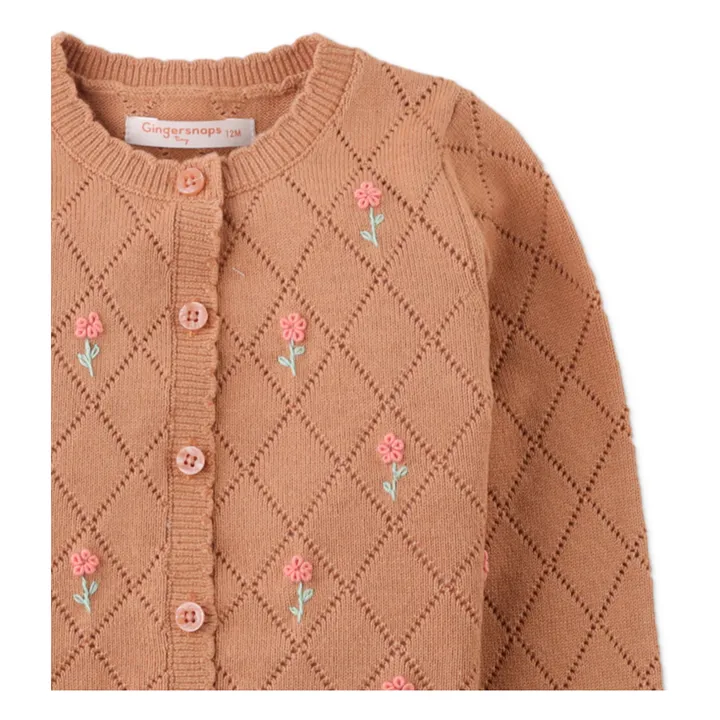 Gilet Hazel Fleurs | Noisette- Image produit n°2