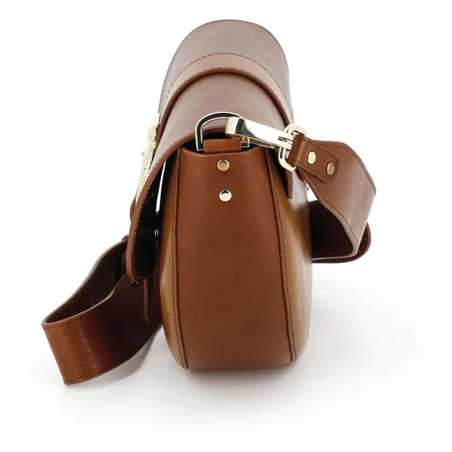 Tasche Le Gabie Crush Zweifarbig | Kamelbraun