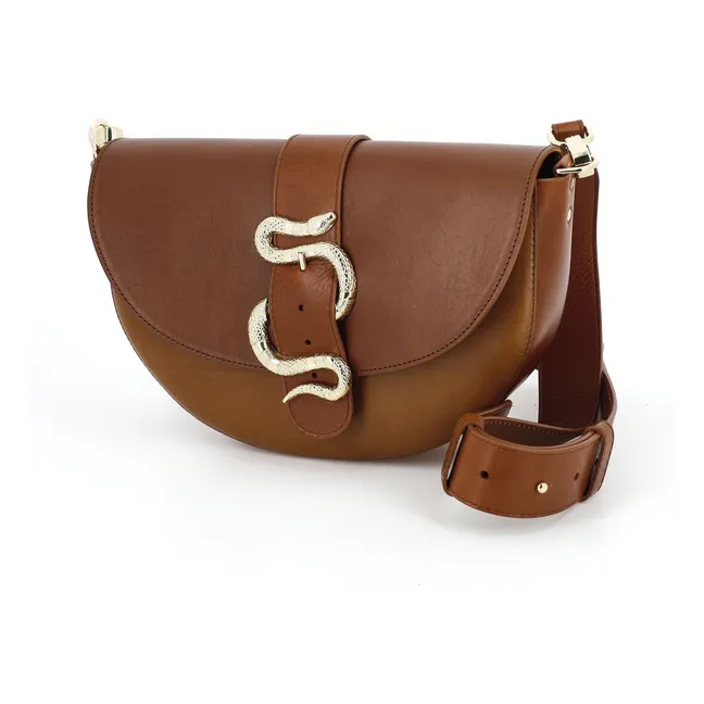 Tasche Le Gabie Crush Zweifarbig | Kamelbraun