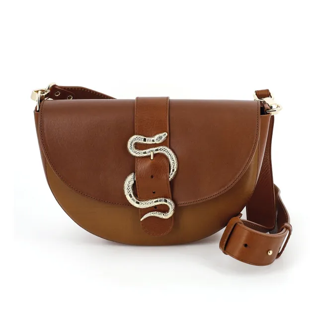 Tasche Le Gabie Crush Zweifarbig | Kamelbraun