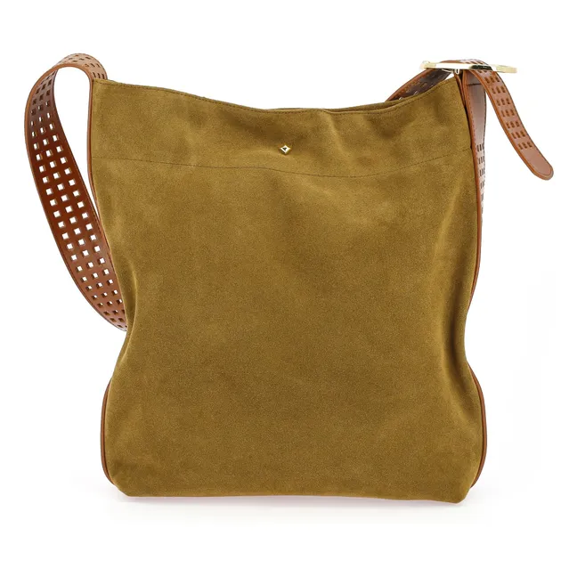 Bag Le Enzo Cran Velours | Tabacco
