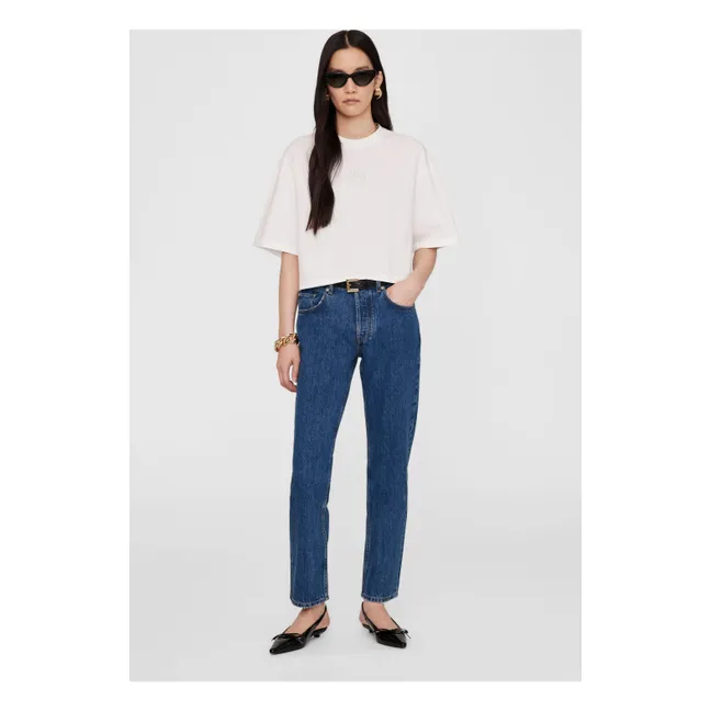 T-shirt Crop Myers Monogramme | Ivoire