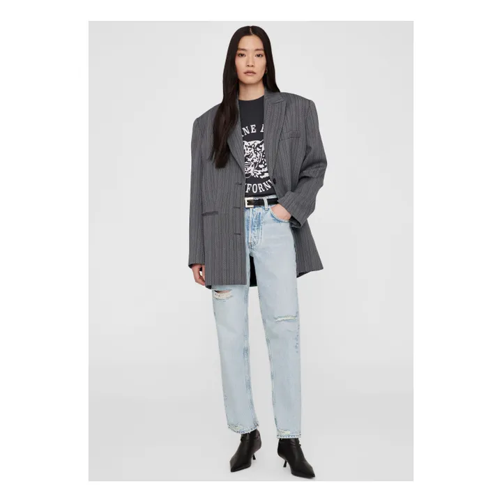 T-shirt Avi Collegiate Léopard | Noir- Image produit n°2