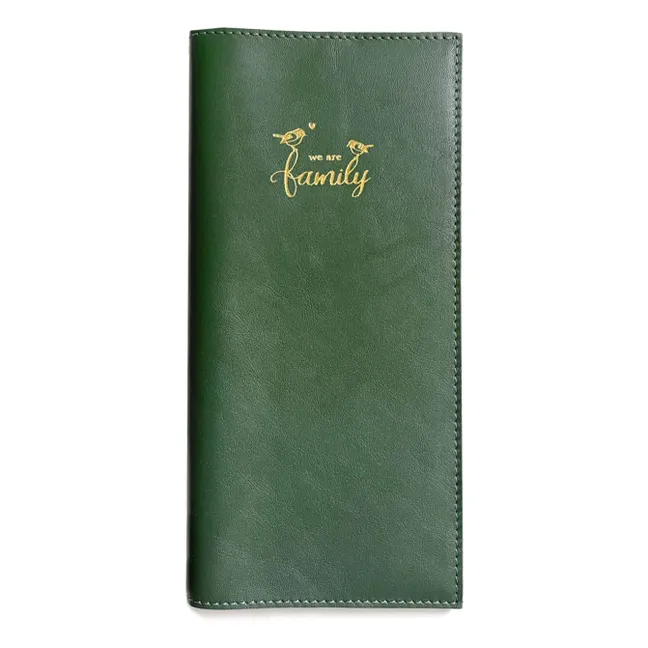 Umschlag für Gesundheitsbuch aus Leder | Agave