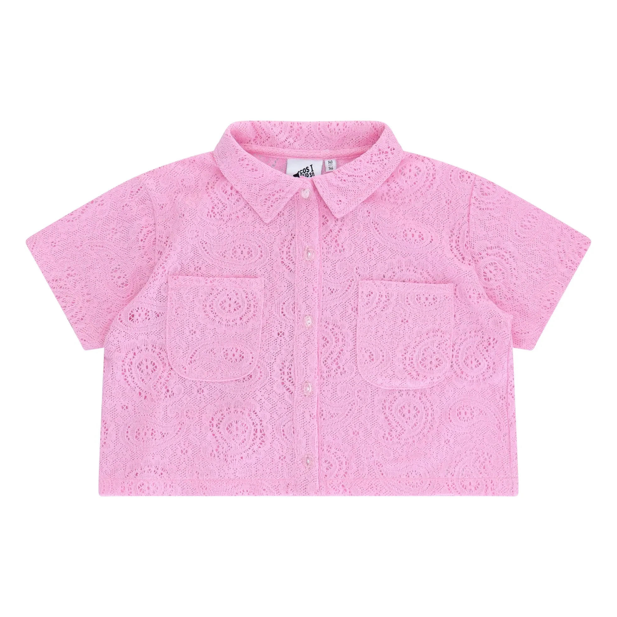 Cos I Said So Pink Pointelle Blouse