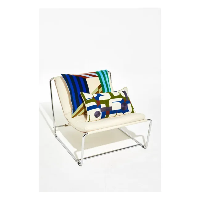 Coussin en velours Shibuya | Bleu