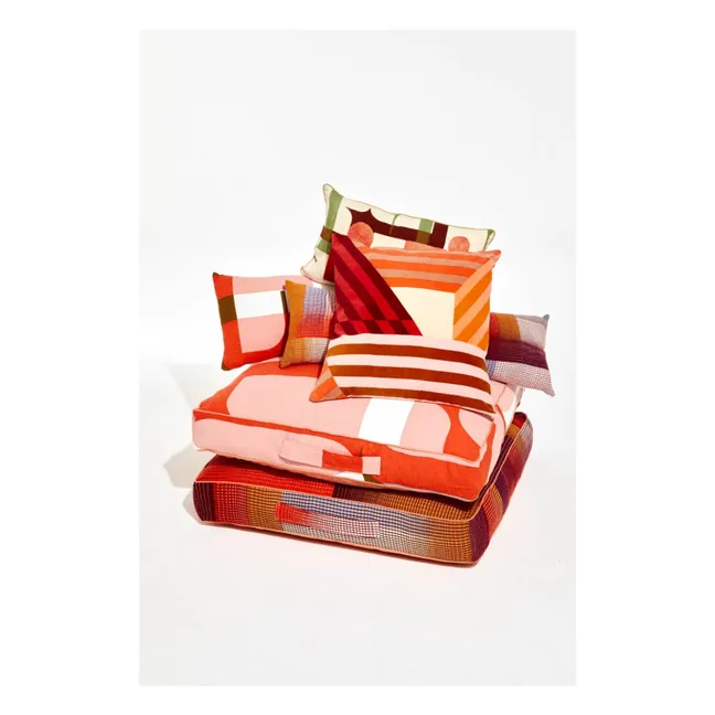 Coussin en velours Shibuya | Corail