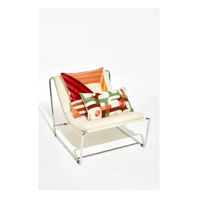 Coussin en velours Shibuya | Corail