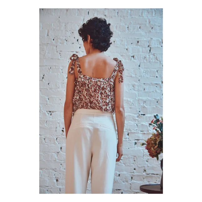 Bou Tank Top Baumwolle und Seide | Altrosa