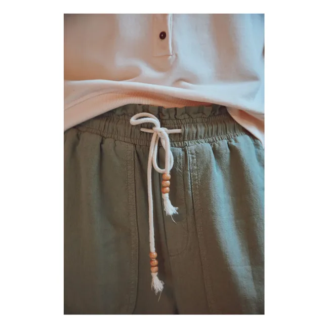 Pantalones Benjamin de algodón y lino | Verde