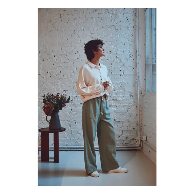 Pantalones Benjamin de algodón y lino | Verde