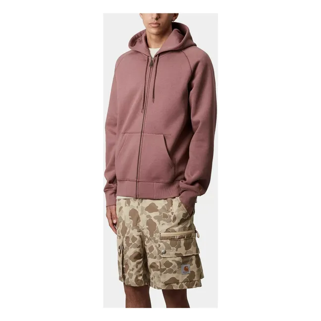 Felpa con cappuccio Chase Zip | Rosa antico