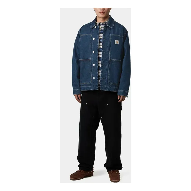 OG Giacca in cotone biologico double front in denim | Blu