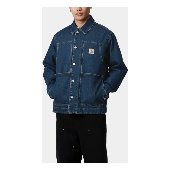 OG Giacca in cotone biologico double front in denim | Blu