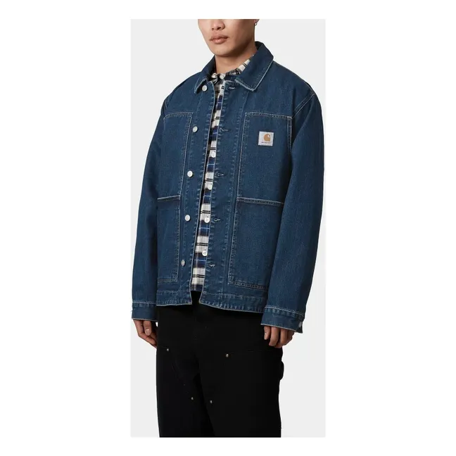 OG Giacca in cotone biologico double front in denim | Blu