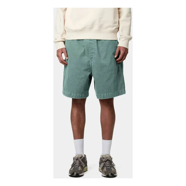Short Reynold Velours Côtelé | Vert chiné