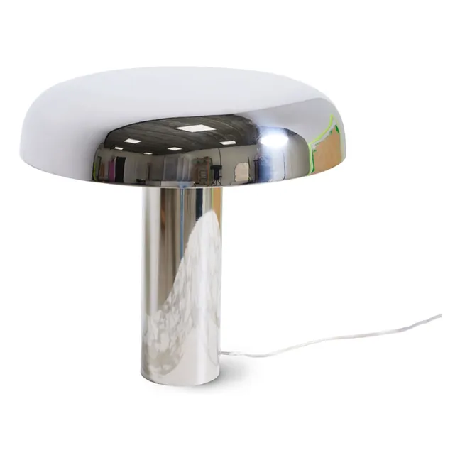 Mushroom table lamp | Chrome