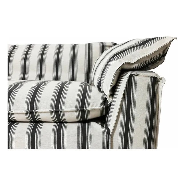 Divano Nomad 3 posti a righe | Gesso