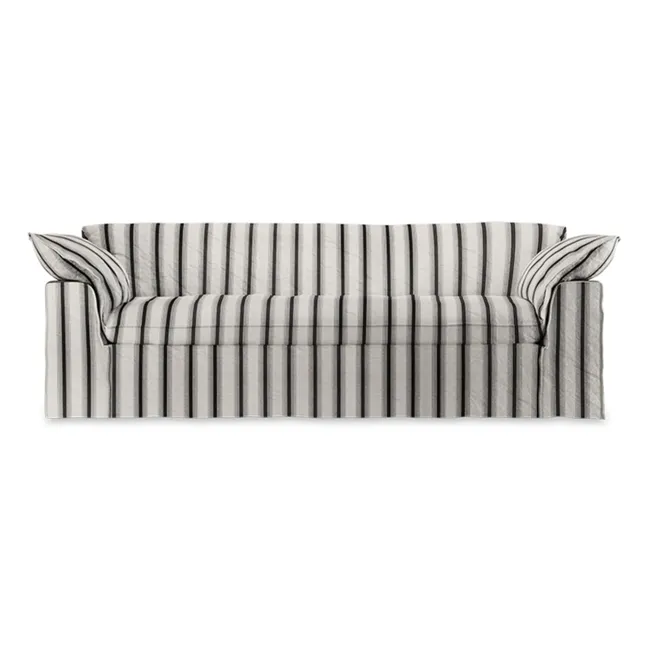 Divano Nomad 3 posti a righe | Gesso