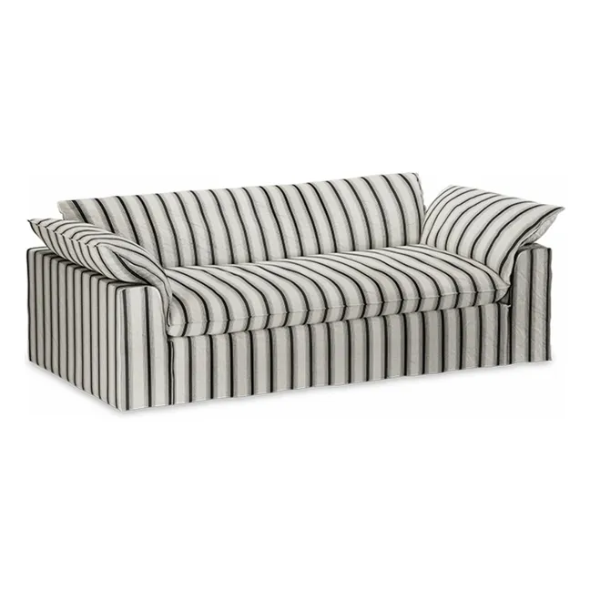 Divano Nomad 3 posti a righe | Gesso