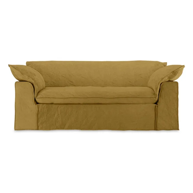 Nomad 2-Sitzer Leinen-Sofa | Ocker