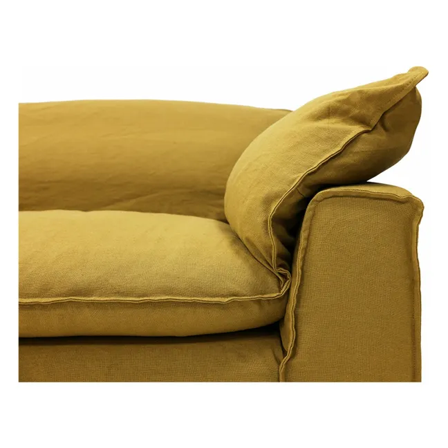 Nomad 2-Sitzer Leinen-Sofa | Ocker
